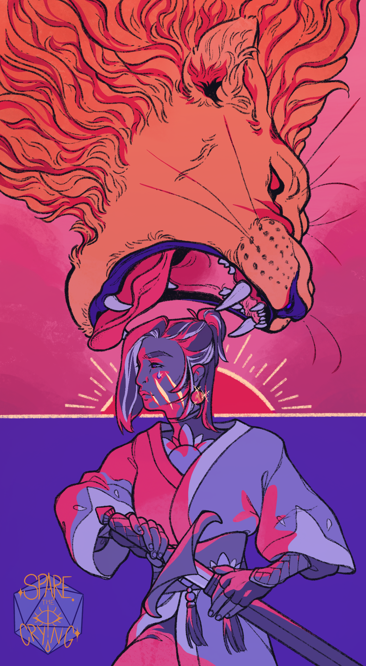 Art Print - Virgil and the Lion