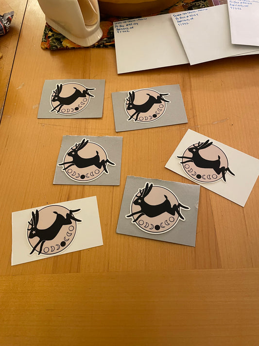 Sticker - Jackalope Moon